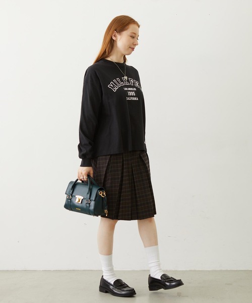 MILKFED.(ミルクフェド)の「2WAY TOP HANDLE BAG(ショルダーバッグ・レディース・グリーン/ブラック/ブラウン・ONE SIZE)」の12枚目の写真