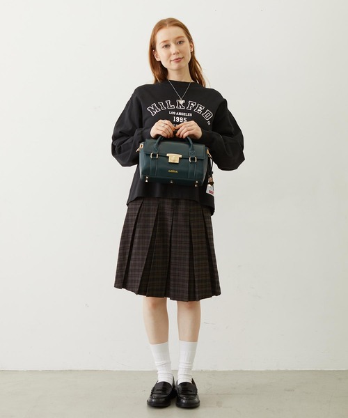 MILKFED.(ミルクフェド)の「2WAY TOP HANDLE BAG(ショルダーバッグ・レディース・グリーン/ブラック/ブラウン・ONE SIZE)」の13枚目の写真