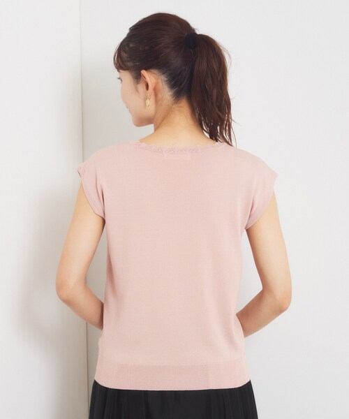 ITS'DEMO(イッツデモ)の「スカラップ刺繍ニット(Tシャツ/カットソー・レディース・ベビーピンク/ネイビー/アイボリー・00)」の14枚目の写真