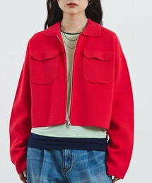 ROSE BUD | COLLARED ZIP CARDIGAN(カーディガン/ボレロ)