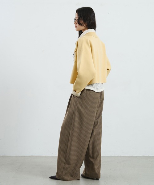 ROSE BUD（ローズバッド）の「COLLARED ZIP CARDIGAN（カーディガン/ボレロ・レディース・ブラウン/レッド/ライトイエロー・ONE SIZE）」の16枚目の写真