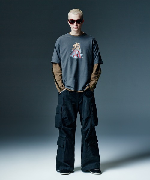 glamb（グラム）の「Padded Cargo Baggy Pants / パデッドカーゴバギーパンツ（カーゴパンツ・メンズ・カーキ/ブラック・S/L/M）」の7枚目の写真