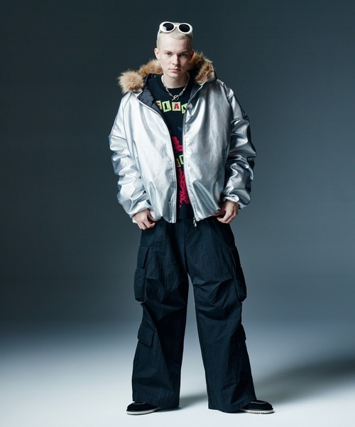 glamb（グラム）の「Padded Cargo Baggy Pants / パデッドカーゴバギーパンツ（カーゴパンツ・メンズ・カーキ/ブラック・S/L/M）」の10枚目の写真