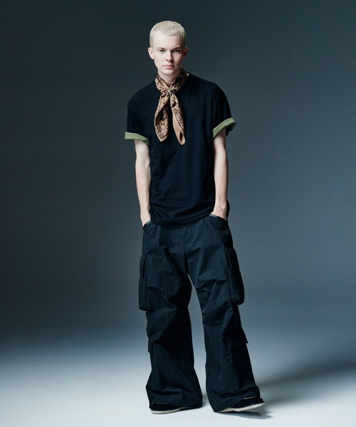 glamb（グラム）の「Padded Cargo Baggy Pants / パデッドカーゴバギーパンツ（カーゴパンツ・メンズ・カーキ/ブラック・S/L/M）」の12枚目の写真