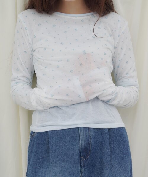 DISCOAT(ディスコート)の「【umm.】2WAY柄アソートプルオーバー(Tシャツ/カットソー・レディース・パープル/ネイビー/レッド/オフホワイト/サックスブルー/レモンイエロー/グリーン系・FREE)」の11枚目の写真