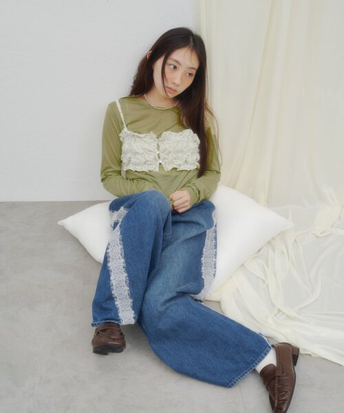 DISCOAT(ディスコート)の「【umm.】2WAY柄アソートプルオーバー(Tシャツ/カットソー・レディース・パープル/ネイビー/レッド/オフホワイト/サックスブルー/レモンイエロー/グリーン系・FREE)」の20枚目の写真