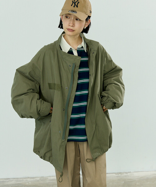 FREAK'S STORE(フリークスストア)の「【セットアイテム】M-65 ショート 3Way キルトライナーセット/ショートモッズコート(モッズコート・レディース・カーキ/オリーブ/ブラック/ブルー・フリ-)」の1枚目の写真