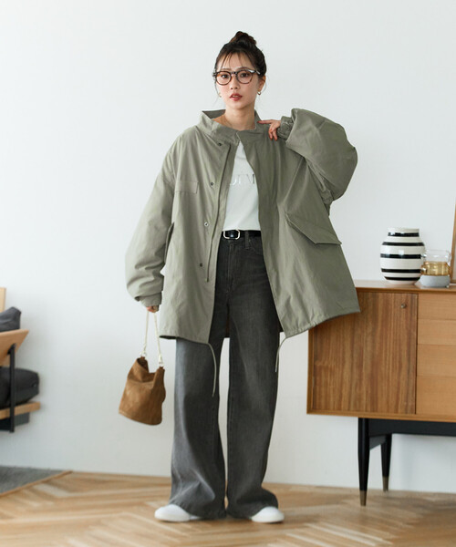 FREAK'S STORE(フリークスストア)の「【セットアイテム】M-65 ショート 3Way キルトライナーセット/ショートモッズコート(モッズコート・レディース・カーキ/オリーブ/ブラック/ブルー・フリ-)」の8枚目の写真