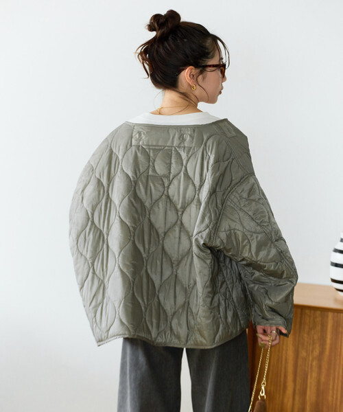 FREAK'S STORE(フリークスストア)の「【セットアイテム】M-65 ショート 3Way キルトライナーセット/ショートモッズコート(モッズコート・レディース・カーキ/オリーブ/ブラック/ブルー・フリ-)」の16枚目の写真