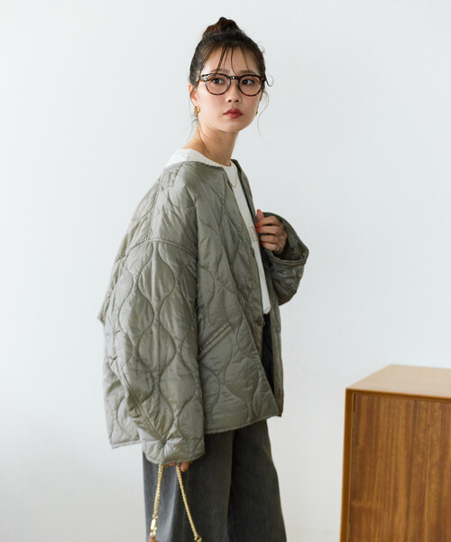 FREAK'S STORE(フリークスストア)の「【セットアイテム】M-65 ショート 3Way キルトライナーセット/ショートモッズコート(モッズコート・レディース・カーキ/オリーブ/ブラック/ブルー・フリ-)」の17枚目の写真