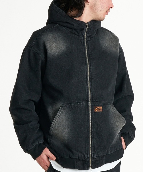 VOLCOM(ボルコム)の「VOLCOM/ボルコム アウター フードジャケット 中綿 ジップアップ パーカー BG052751(その他アウター・メンズ・インディゴブルー/ブラック・L/XL/M)」の1枚目の写真
