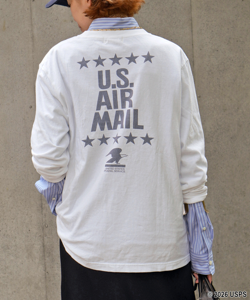 GOOD ROCK SPEED(グッドロックスピード)の「【GOOD ROCK SPEED】USPS U.S. AIR MAIL long sleeves T(Tシャツ/カットソー・レディース・ホワイト・FREE)」の3枚目の写真