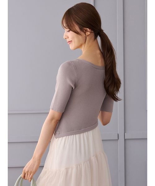 CELFORD(セルフォード)の「ニットドッキングラッフルワンピース(ワンピース・レディース・グレイッシュベージュ/ピンク/ブラック・36/38)」の14枚目の写真