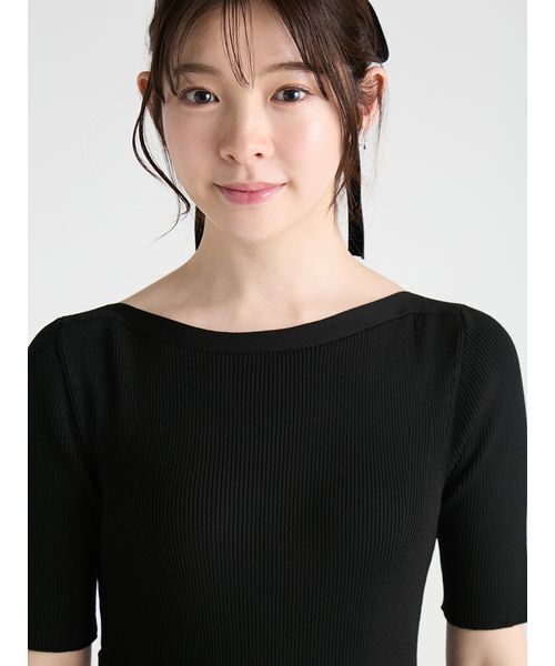 CELFORD(セルフォード)の「ニットドッキングラッフルワンピース(ワンピース・レディース・グレイッシュベージュ/ピンク/ブラック・36/38)」の8枚目の写真