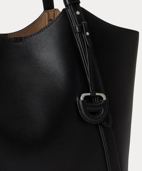 LAUREN RALPH LAUREN(ローレン ラルフ ローレン)の「ナッパ レザー ラージ Tasha トート バッグ(トートバッグ・レディース・ブラック系1・ONE)」の6枚目の写真
