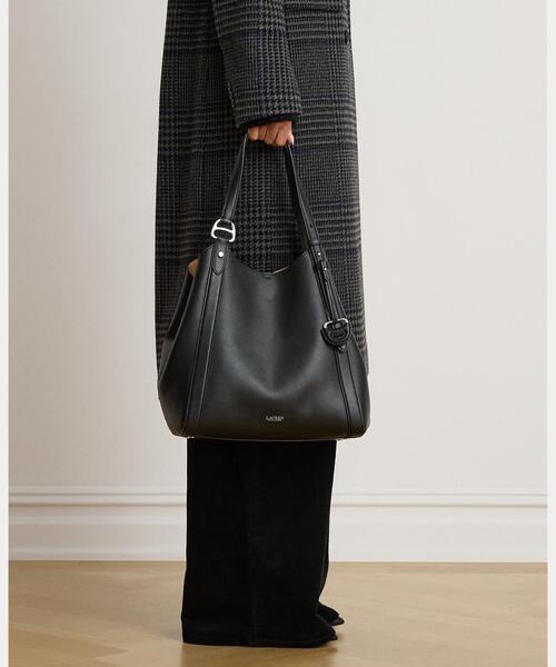 LAUREN RALPH LAUREN(ローレン ラルフ ローレン)の「ナッパ レザー ラージ Tasha トート バッグ(トートバッグ・レディース・ブラック系1・ONE)」の5枚目の写真