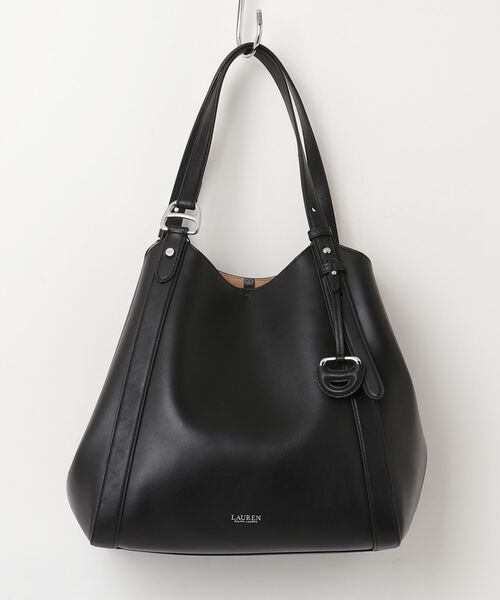 LAUREN RALPH LAUREN(ローレン ラルフ ローレン)の「ナッパ レザー ラージ Tasha トート バッグ(トートバッグ・レディース・ブラック系1・ONE)」の4枚目の写真