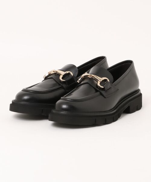Luca Grossi(ルーカグロッシ)の「【Luca Grossi】タンクソールビットローファー(L61610)(ローファー・レディース・ブラック・38)」の1枚目の写真