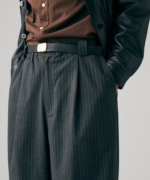 JOURNAL STANDARD(ジャーナルスタンダード)の「TR ツイル モダン ワイド スラックス(スラックス・メンズ・チャコールグレー/ブラック/ブラック系その他/スミクロ・SMALL/MEDIUM/LARGE)」の3枚目の写真