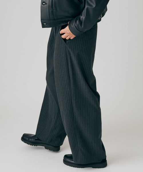 JOURNAL STANDARD(ジャーナルスタンダード)の「TR ツイル モダン ワイド スラックス(スラックス・メンズ・チャコールグレー/ブラック/ブラック系その他/スミクロ・SMALL/MEDIUM/LARGE)」の13枚目の写真