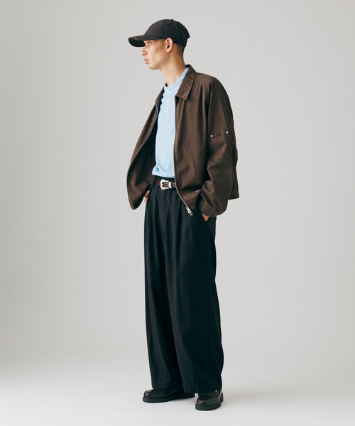 JOURNAL STANDARD(ジャーナルスタンダード)の「TR ツイル モダン ワイド スラックス(スラックス・メンズ・チャコールグレー/ブラック/ブラック系その他/スミクロ・SMALL/MEDIUM/LARGE)」の15枚目の写真