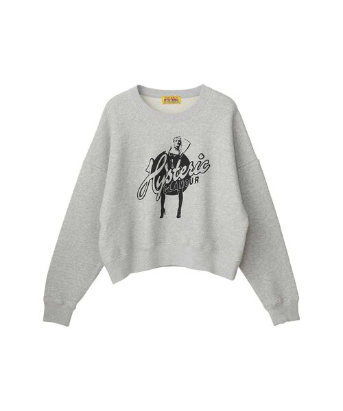 HYSTERIC GLAMOUR(ヒステリックグラマー)の「HYSTERIC BLONDIE ショート丈スウェット(スウェット・レディース・トップグレー/ベージュ/ブラック・FREE)」の3枚目の写真