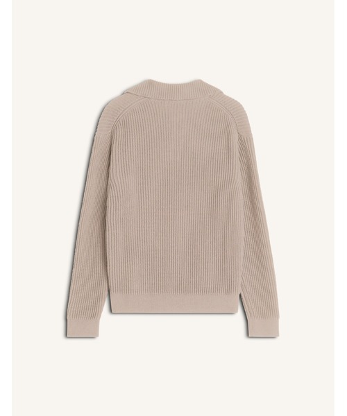 Maison Kitsune(メゾンキツネ)の「FOX HEAD COTTON RIBBED POLO JUMPER(ニット/セーター・メンズ・オフホワイト・M/L/XL)」の2枚目の写真