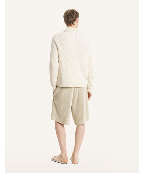 Maison Kitsune(メゾンキツネ)の「FOX HEAD COTTON RIBBED POLO JUMPER(ニット/セーター・メンズ・オフホワイト・M/L/XL)」の4枚目の写真
