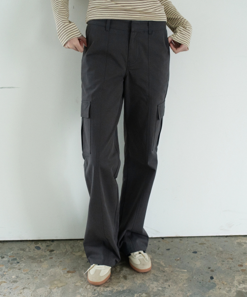 WAARFORWOMAN(ワール・フォー・ウーマン)の「W1156 切り替えストレートカーゴパンツ_チャコール(その他パンツ・レディース・その他・SMALL/MEDIUM/LARGE)」の5枚目の写真