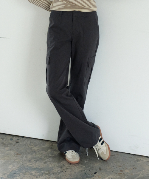 WAARFORWOMAN(ワール・フォー・ウーマン)の「W1156 切り替えストレートカーゴパンツ_チャコール(その他パンツ・レディース・その他・SMALL/MEDIUM/LARGE)」の6枚目の写真