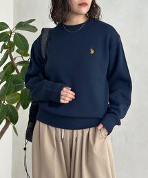 【U.S. POLO ASSN.】スウェットライクニットプルオーバー