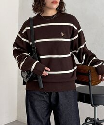 U.S. POLO ASSN.（ユーエスポロアッスン）の「【U.S. POLO ASSN.】スウェットライクニットプルオーバー（ニット/セーター）」