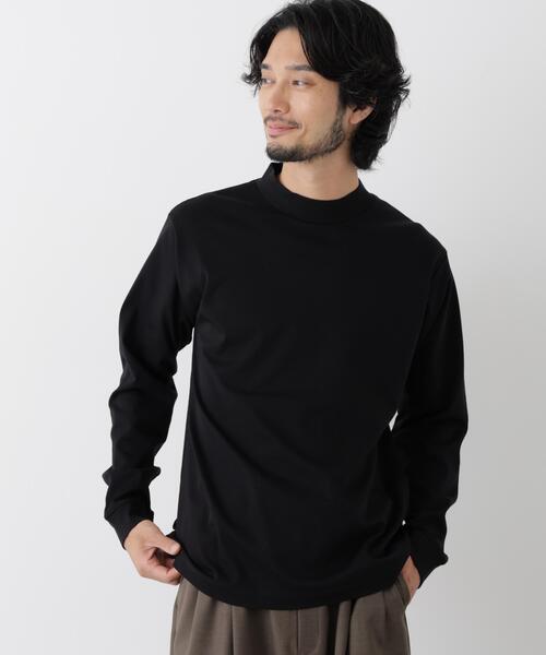 NANO universe(ナノユニバース)の「アンチスメルモックネックTシャツ 長袖(Tシャツ/カットソー・メンズ・ブラック/グレー/ライトベージュ/ホワイト・M/L/XL/S)」の2枚目の写真