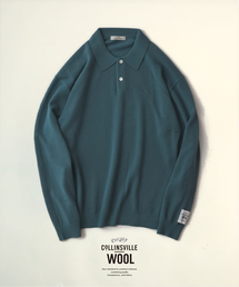 COLLINS VILLE WOOL / コリンズ ビル ウールニット ポロシャツ