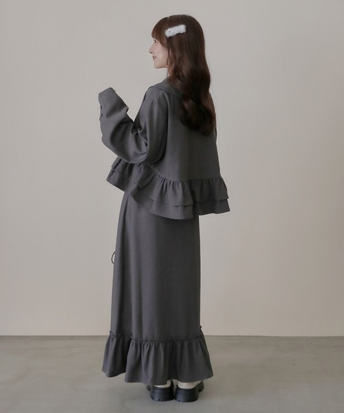 umm.clair（ウムクレール）の「Layered slit long skirt（スカート・レディース・ブラウン/グレー/アイボリー・S/M）」の21枚目の写真