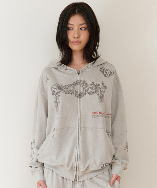 THEVINYLHOUSE（ザバイニルハウス）の「RODEO WASHED HOODIE ZIP-UP BEIGE（パーカー・メンズ・その他・SMALL/MEDIUM/LARGE）」の7枚目の写真