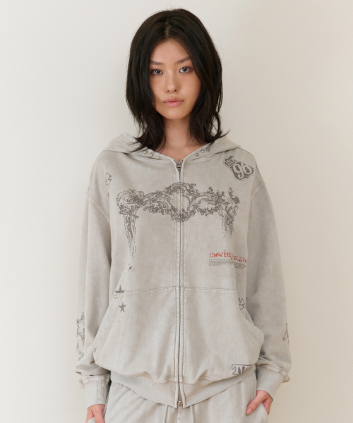 THEVINYLHOUSE（ザバイニルハウス）の「RODEO WASHED HOODIE ZIP-UP BEIGE（パーカー・メンズ・その他・SMALL/MEDIUM/LARGE）」の8枚目の写真