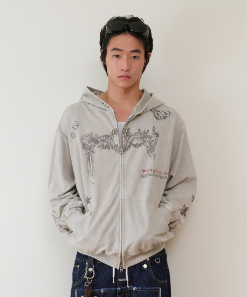 THEVINYLHOUSE（ザバイニルハウス）の「RODEO WASHED HOODIE ZIP-UP BEIGE（パーカー・メンズ・その他・SMALL/MEDIUM/LARGE）」の11枚目の写真