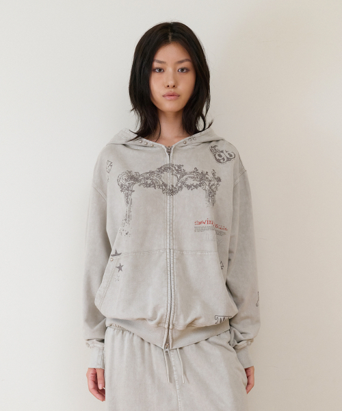 THEVINYLHOUSE（ザバイニルハウス）の「RODEO WASHED HOODIE ZIP-UP BEIGE（パーカー・メンズ・その他・SMALL/MEDIUM/LARGE）」の12枚目の写真