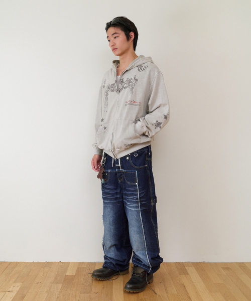 THEVINYLHOUSE（ザバイニルハウス）の「RODEO WASHED HOODIE ZIP-UP BEIGE（パーカー・メンズ・その他・SMALL/MEDIUM/LARGE）」の14枚目の写真