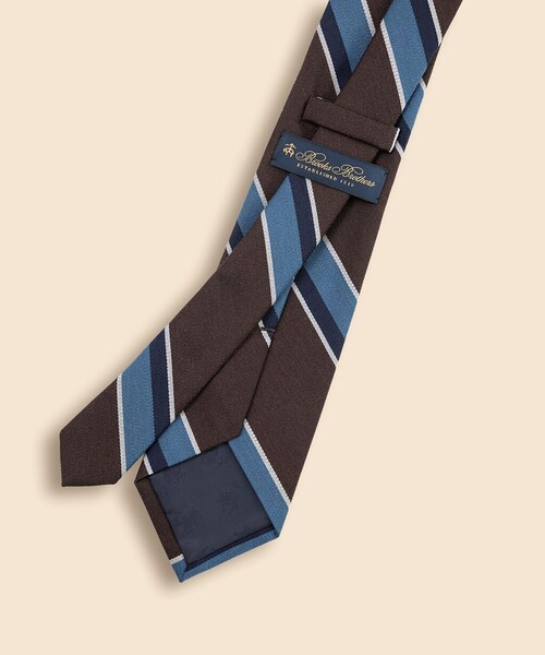 BROOKS BROTHERS(ブルックスブラザーズ)の「ウール/シルク マルチストライプタイ(ネクタイ・メンズ・バーガンディー/グリーン/ネイビー・ONE SIZE)」の4枚目の写真