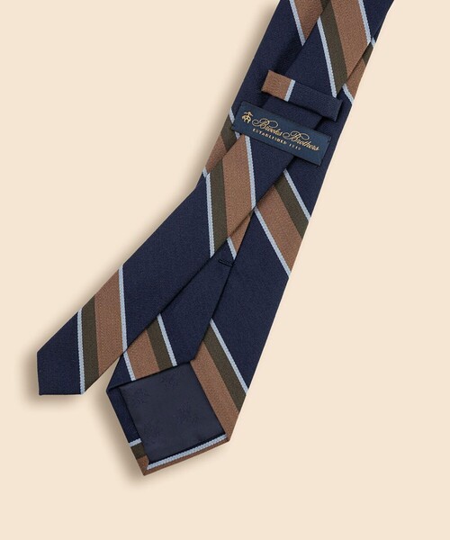BROOKS BROTHERS(ブルックスブラザーズ)の「ウール/シルク マルチストライプタイ(ネクタイ・メンズ・バーガンディー/グリーン/ネイビー・ONE SIZE)」の6枚目の写真