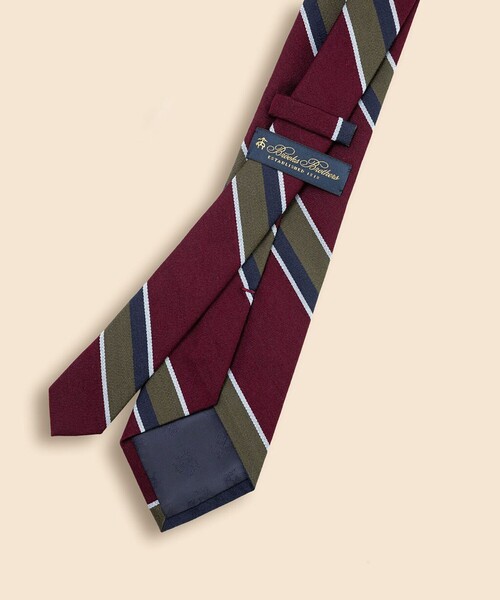 BROOKS BROTHERS(ブルックスブラザーズ)の「ウール/シルク マルチストライプタイ(ネクタイ・メンズ・バーガンディー/グリーン/ネイビー・ONE SIZE)」の8枚目の写真