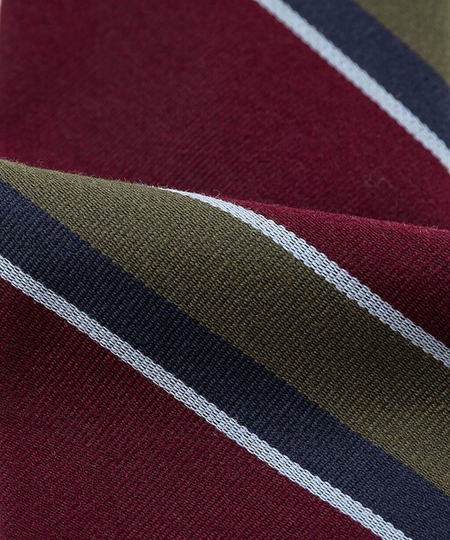 BROOKS BROTHERS(ブルックスブラザーズ)の「ウール/シルク マルチストライプタイ(ネクタイ・メンズ・バーガンディー/グリーン/ネイビー・ONE SIZE)」の9枚目の写真