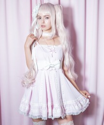 Ribbon belt lace and ribbon bad girl one piece