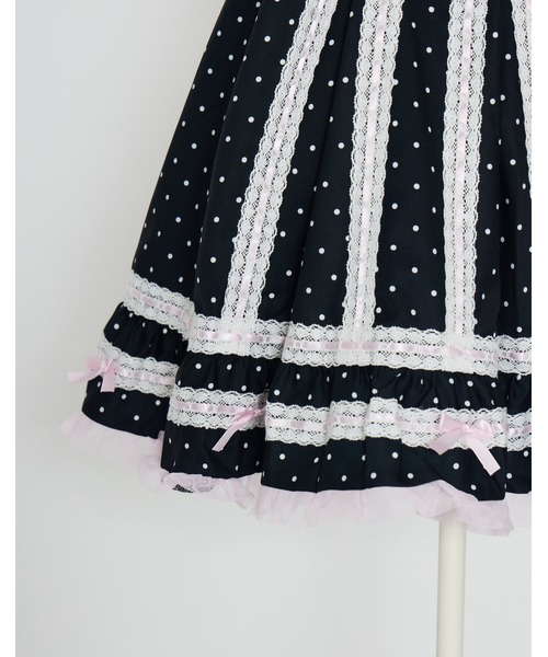 AVENCHUMU（アバンチュウム）の「Ribbon belt lace and ribbon bad girl one piece（ワンピース・レディース・ブラック/ピンク/ブラック×ピンク・FREE）」の11枚目の写真