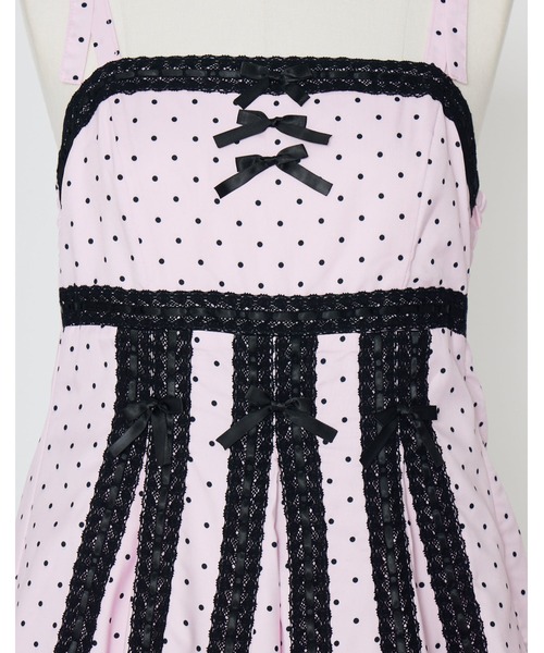 AVENCHUMU（アバンチュウム）の「Ribbon belt lace and ribbon bad girl one piece（ワンピース・レディース・ブラック/ピンク/ブラック×ピンク・FREE）」の14枚目の写真