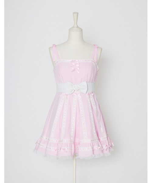 AVENCHUMU（アバンチュウム）の「Ribbon belt lace and ribbon bad girl one piece（ワンピース・レディース・ブラック/ピンク/ブラック×ピンク・FREE）」の15枚目の写真