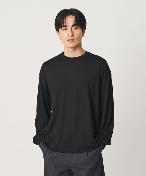 BEAUTY&YOUTH UNITED ARROWS(ビューティーアンドユースユナイテッドアローズ)の「ウォッシャブル ウール ロングスリーブ Tシャツ(Tシャツ/カットソー・メンズ・ブラック/グレー系/ネイビー・M/XL/S/L)」の19枚目の写真