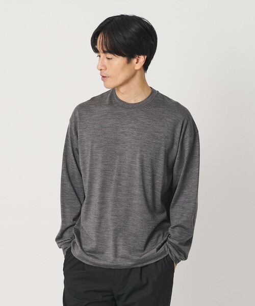 BEAUTY&YOUTH UNITED ARROWS(ビューティーアンドユースユナイテッドアローズ)の「ウォッシャブル ウール ロングスリーブ Tシャツ(Tシャツ/カットソー・メンズ・ブラック/グレー系/ネイビー・M/XL/S/L)」の20枚目の写真